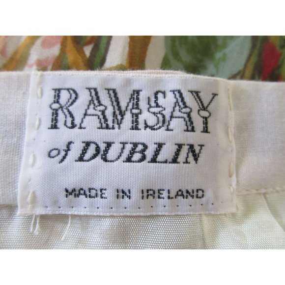 Ramsay of Dublin Floral Knife Pleat Skirt Lined Made in Ireland Large GUC - Picture 3 of 16